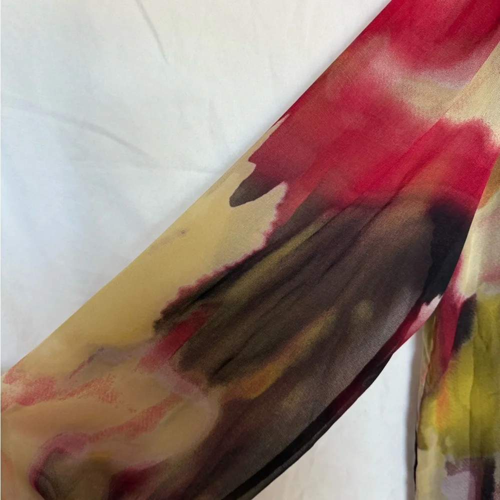 Calvin Klein Multicolor Abstract Blouse - Picture 3 of 4